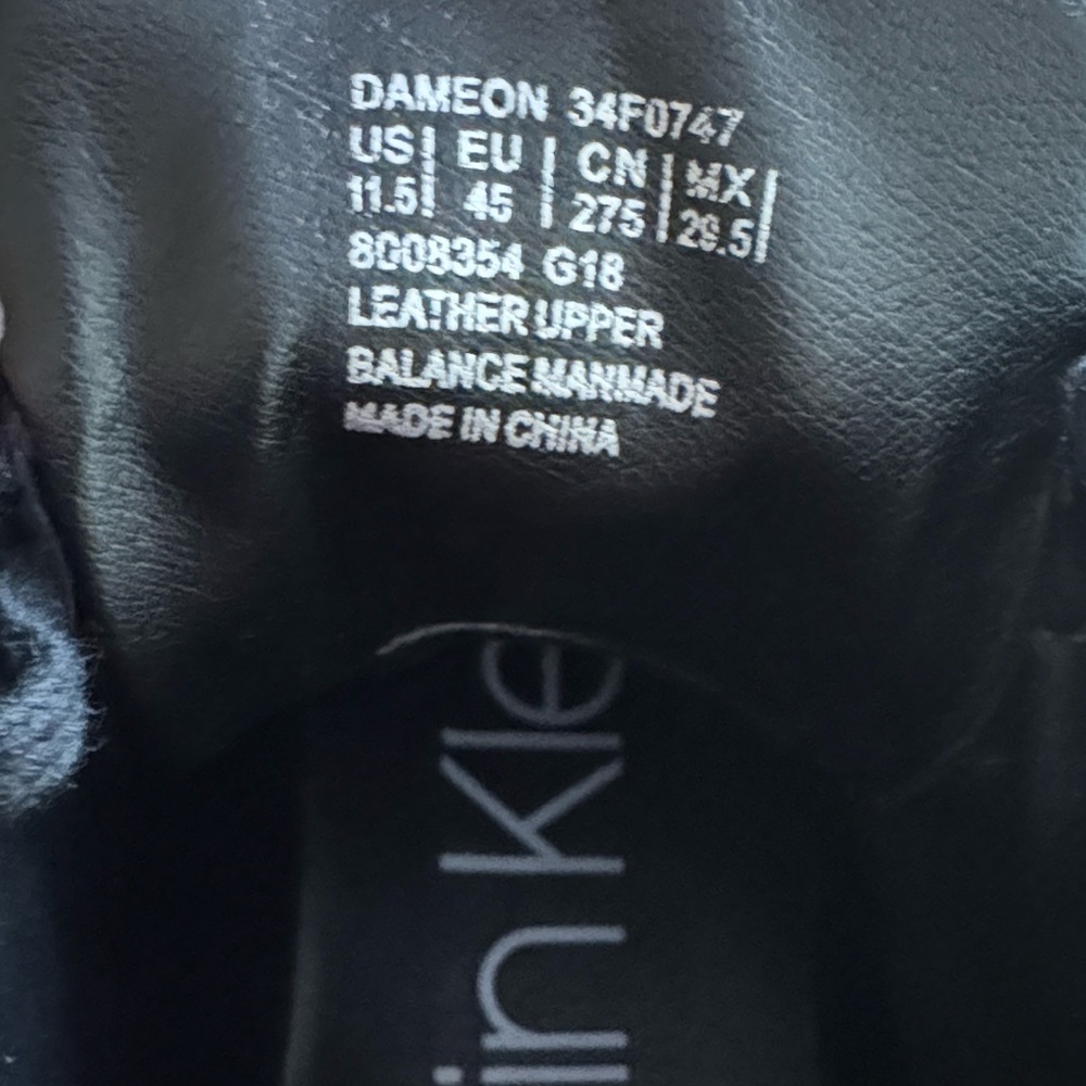 Calvin Klein Dameon Men’s Black Leather Lace-Up Boot with Red Side Panels 11.5 - Picture 9 of 10